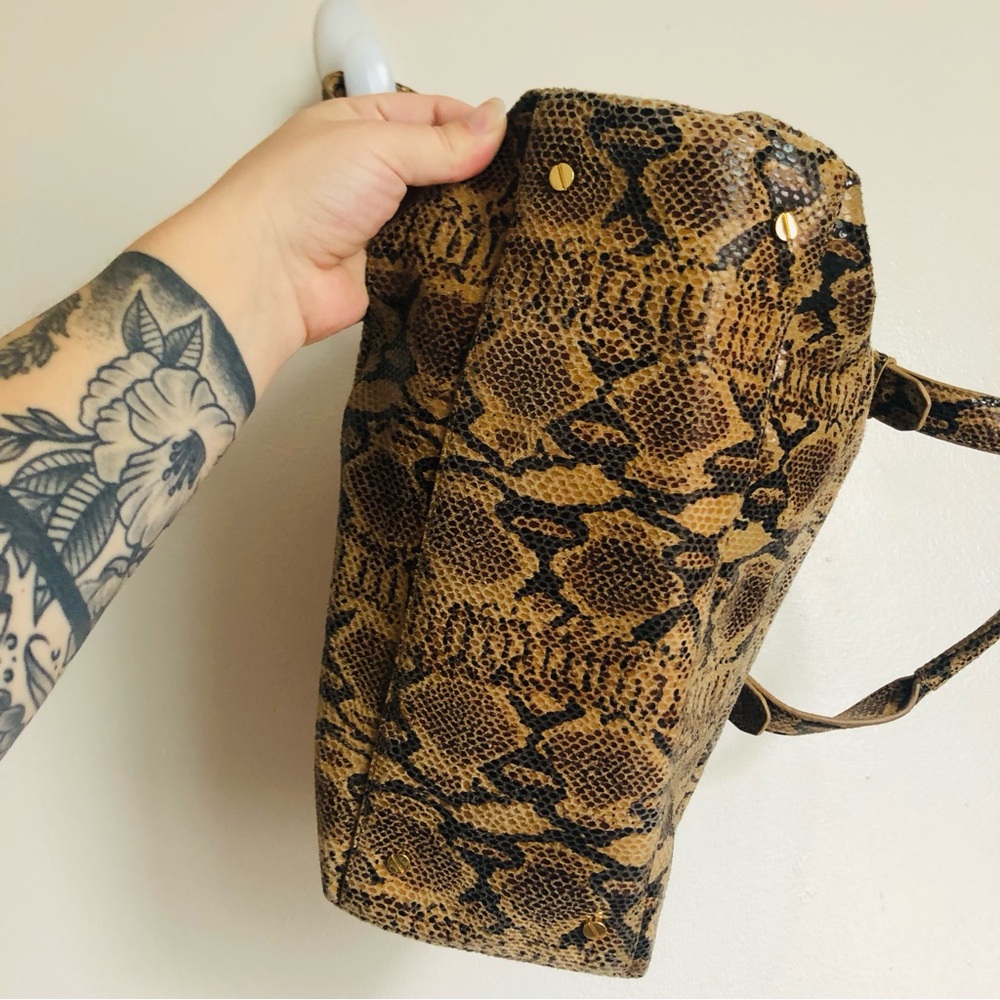 Tory Burch Python Snakeskin Satchel Shoulder Bag - image 4